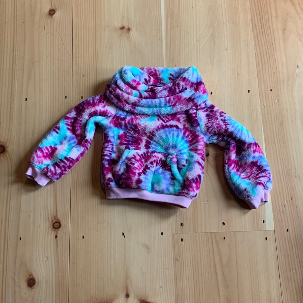 Lands’ End Little Girl Fuzzy Cowl Sweatshirt